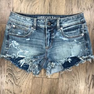 American Eagle Distressed Denim Shorts - 2